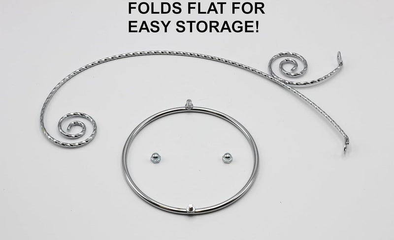 Creative Hobbies 10 Inch Tall Plated Ornament Display Hanger Stands for Hanging Christmas Ornaments, Glass Terrariums, Etc - 4 Pack (Silver) - Image 2